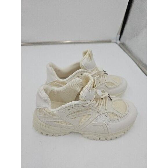 Children Laceup With Lace Lock Sneakers Size EU37/US5 White - Picture 2 of 3